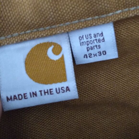 DS Vintage Carhartt Double Knee Chore Pants Dungarees 42x30 - Picture 5 of 8